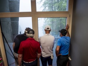 Enttäuschte Golfer: am Montagabend war kein Contest möglich
