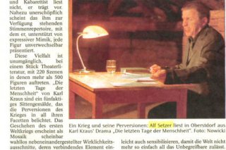 Alf Setzer: Artikel in der Allgäuer Zeitung