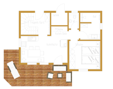 Grundriss Chalet Waldglück EG