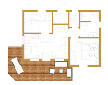 Grundriss Chalet Waldruhe EG