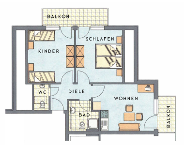 Grundriss Fewo Enzian + Edelweiß