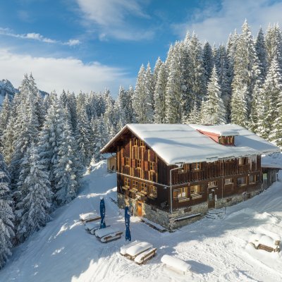 Auf der Wannenkopfhütte ist Schneespaß garantiert!