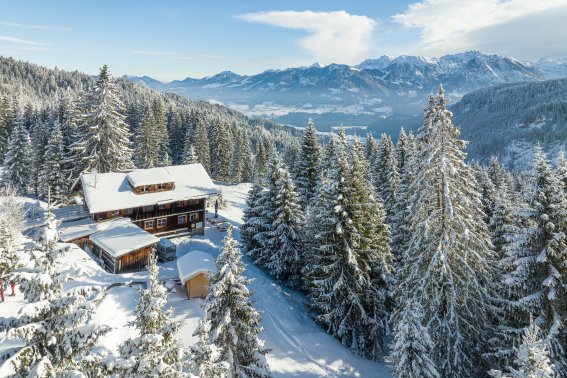 Blick auf die Allgäuer Berge