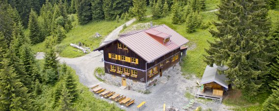 Die Wannenkopfhütte bei Oberstdorf