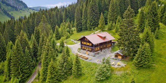 Die Wannenkopfhütte bei Oberstdorf