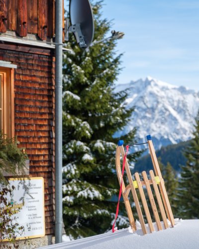 Winter auf der Wannenkopfhütte im Allgäu