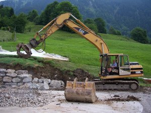 Cat 320BL mit Drehstützgreifer