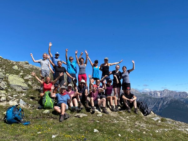 Gut gelaunte E5 Gruppe