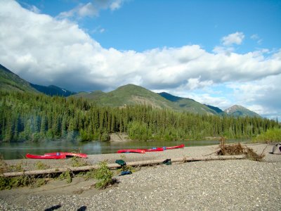 Ruby Range Adventure Spirit of the Yukon- Teslin River Canoe trip rest