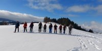 Schneeschuhwandern - über den Wolken