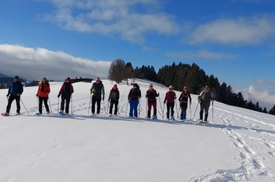 Schneeschuhwandern - über den Wolken