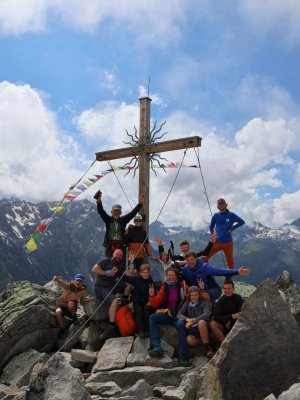 Gruppe am Karleskopf - E5 Braunschweiger Hütte