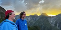 E5 Alpenüberquerung Originalroute, Memminger Hütte Sonnenuntergang Memminger Hütte