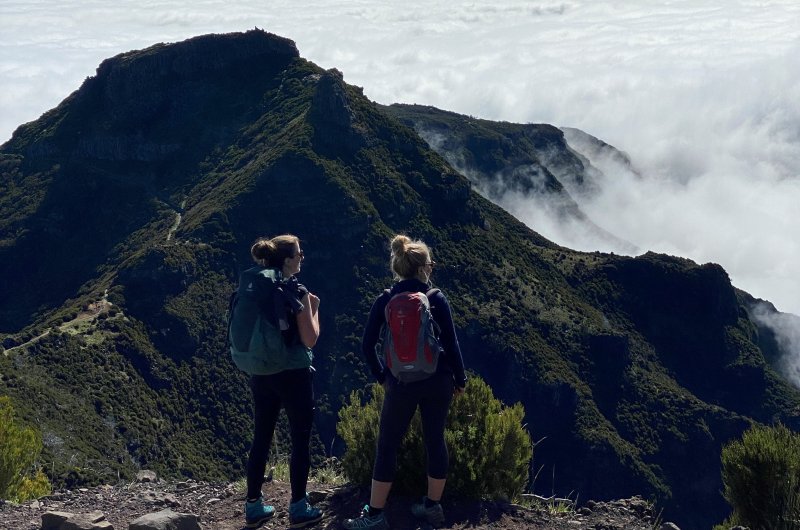 Ausblick Wolken mit Menschen