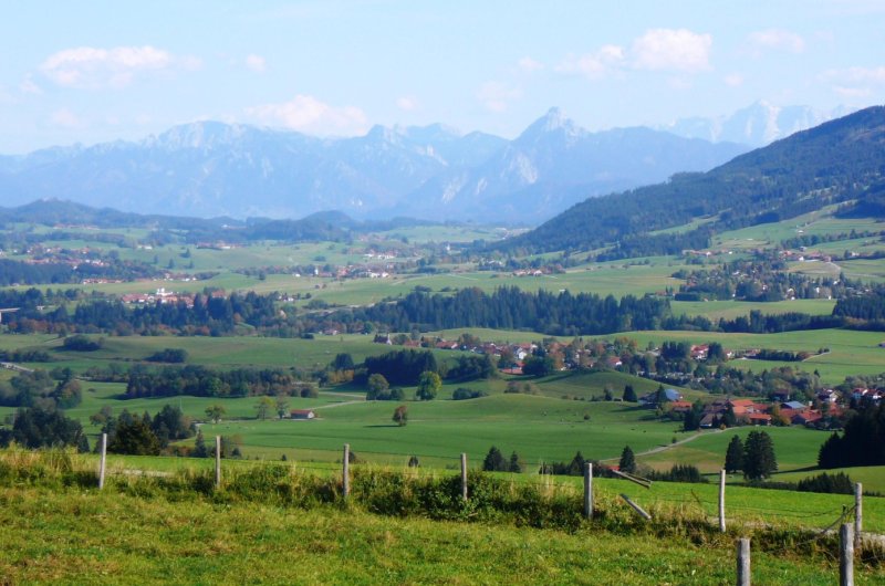 Blick auf das Ostallgäu