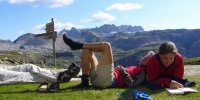 Rast in den Dolomiten