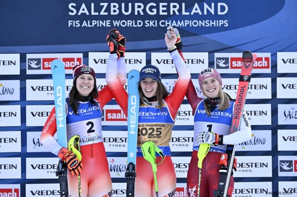 Podium WM Saalbach - Slalom