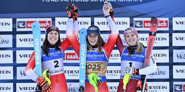 Podium WM Saalbach - Slalom