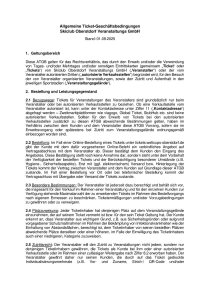 Allgemeine Geschäftsbedingungen Veranstalter