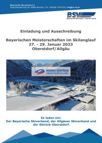 Ausschreibung Bayerische Meisterschaften 2023