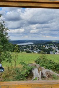 Wurzelrudi Bilderrahmen Blick auf Eibenstock 1