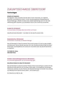 Textvorlagen Zukunftsschmiede